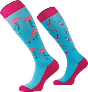 COMODO Podkolanówki flamingi niebiesko-różowe 39-42
