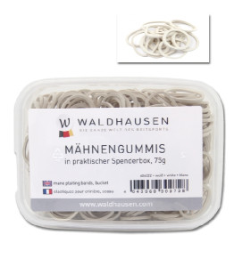 Waldhausen Gumki do grzywy i ogona w pudełku 75g białe
