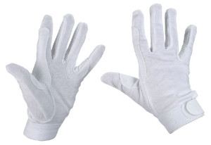 COVALLIERO Rękawiczki bawełniane JERSEY białe M