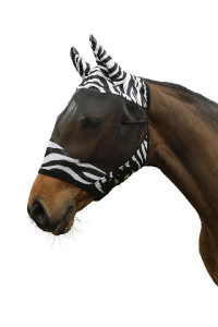 COVALLIERO Maska przeciwko owadom Zebra z czarną wstawką Cob